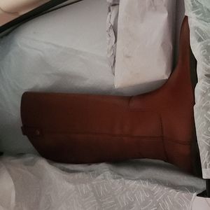 Brown riding boots